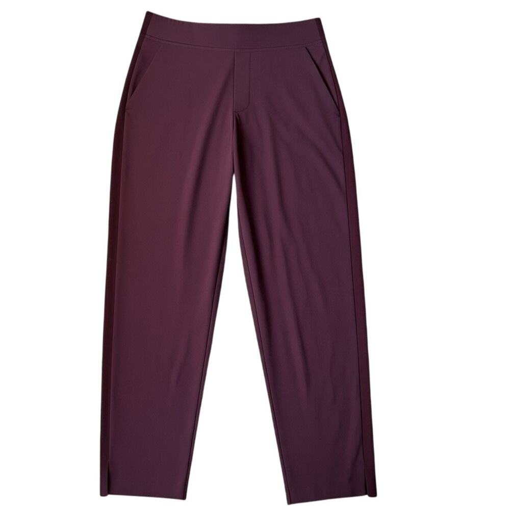 NWOT $99 Athleta Brooklyn Ankle Pant Burgundy Pull-On Pants Size 8